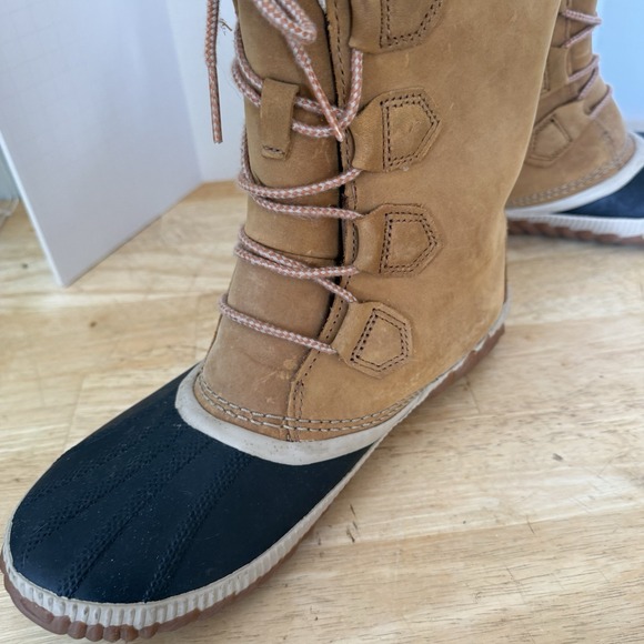 SOREL Out N About Plus Tall Waterproof Boot Elk Brown Size 8.5 Retail $180 - Picture 9 of 16